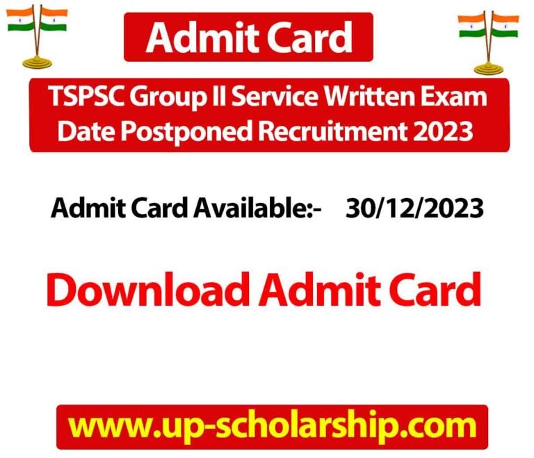 TSPSC Group II Service Written Exam Date Postponed Recruitment 2023